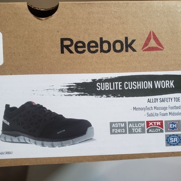 NWT Men's Reebok Sublite Cushion Work Alloy Toe Shoes - Picture 6 of 9